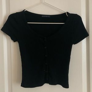 BRANDY MELVILLE BLACK ZELLY TOP